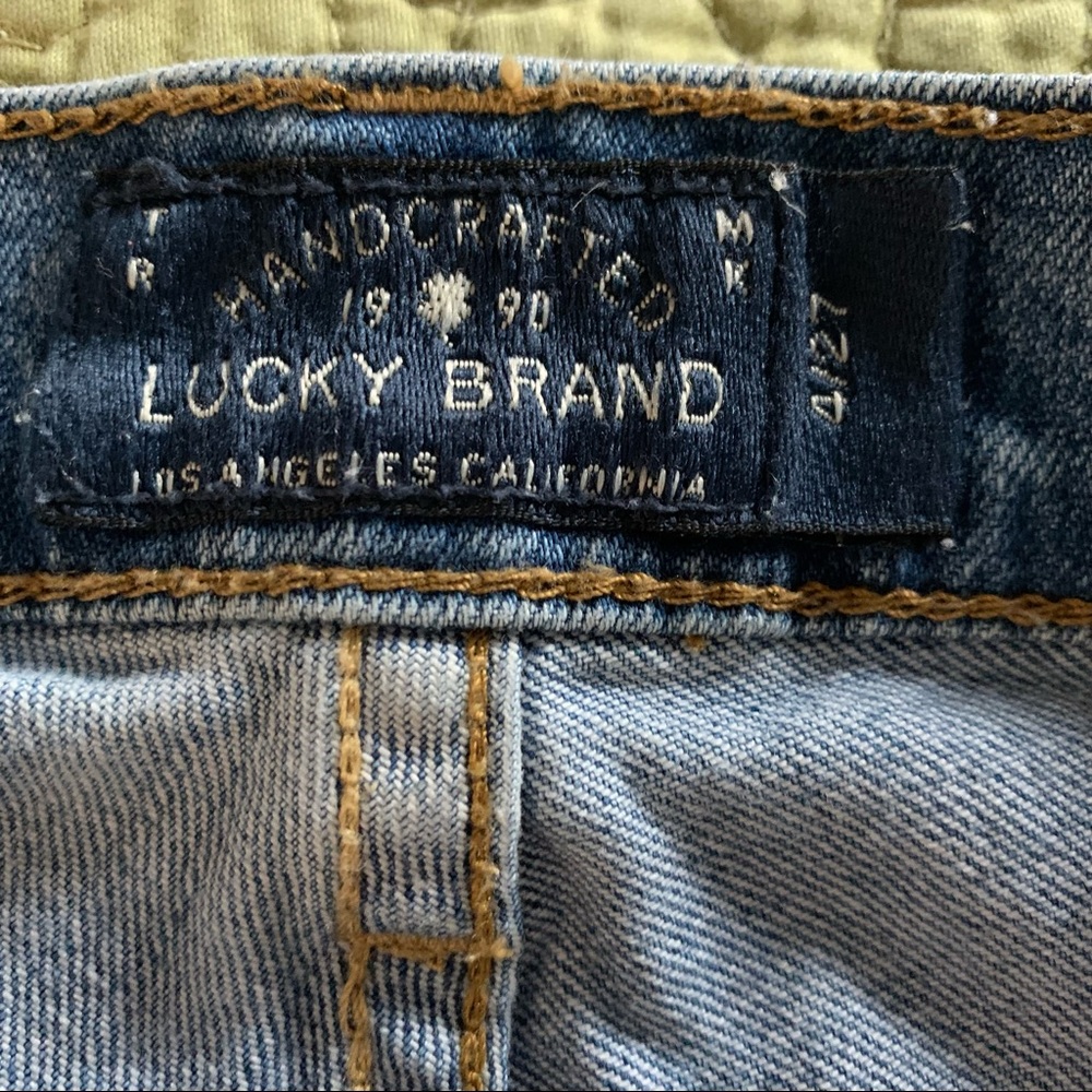 Lucky Brand Light Blue Acid Washed Denim Jeans Size 27 = 4 - Picture 6 of 10